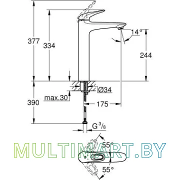 Смеситель Grohe Eurostyle 23570LS3 картинка 2